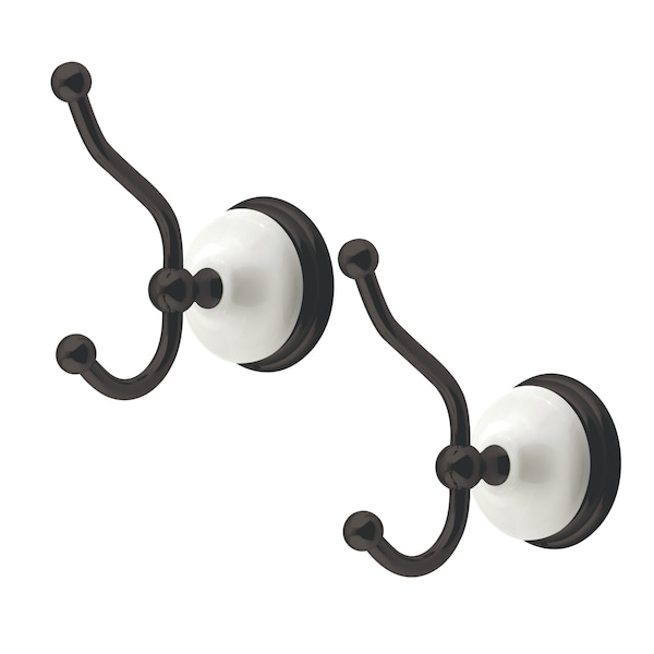 Victorian 2-Piece Robe Hook, Oil Rubbed Bronze